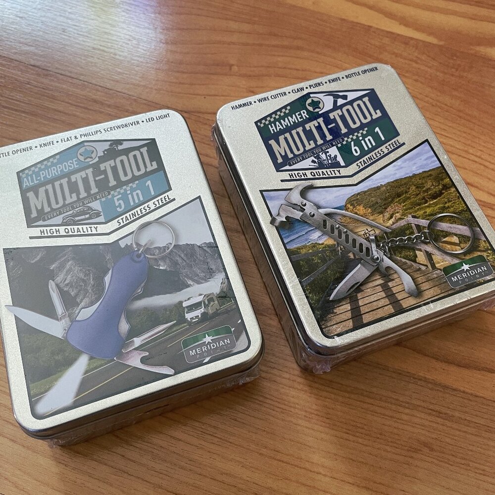 FIRM. 2 Stocking Stuffers! Meridian Stainless Steel All Purpose Multi-Tool Kits!